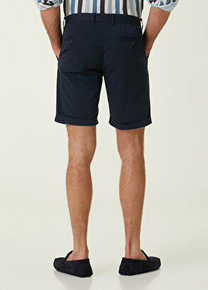 Beymen Club Slim Fit Lacivert Twill Şort - 3