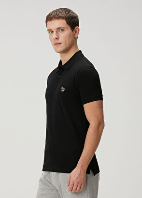 PS by Paul Smith Black Polo Organic Cotton T-Shirt - 3