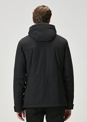 Beymen Club Siyah Kapüşonlu Mont - 5