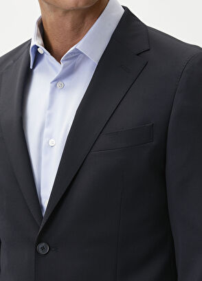 Beymen Collection Navy Blue Wool Suit - 6