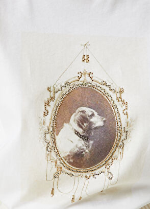 Beymen Club Beyaz Bisiklet Yaka Baskılı T-shirt - 4