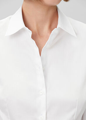 Beymen Club Slim Fit Non-Iron White Classic Shirt - 5