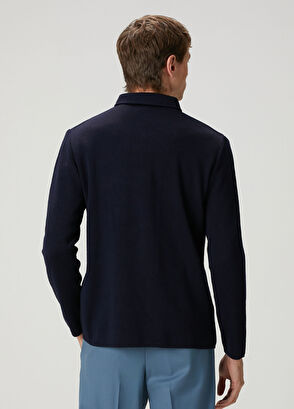 Lardini Navy Blue Wool Jacket - 4