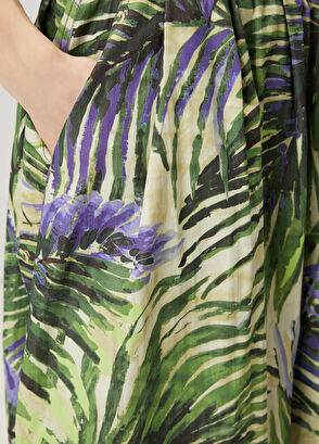 Beymen Club Green Palm Printed Maxi Skirt - 6