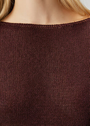 Beymen Club Bordo Transparan Triko - 6