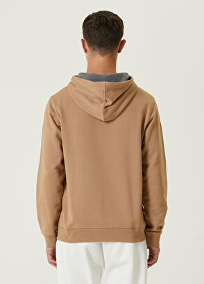 Beymen Club Bej Kapüşonlu Piksel Kaz Baskılı Sweatshirt - 5