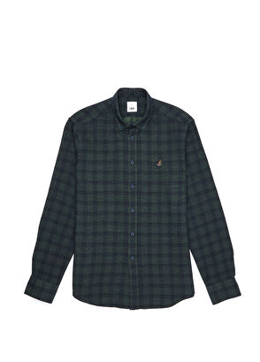 Beymen Club Comfort Fit Lacivert Petek Ekose Desenli Gömlek - 8