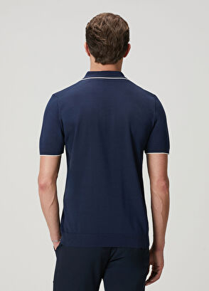 Beymen Club Navy Blue Plain Knit Basic Short Sleeve Knitwear - 6