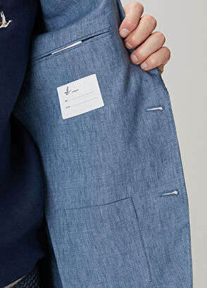 Beymen Club Blue Linen Jacket - 10
