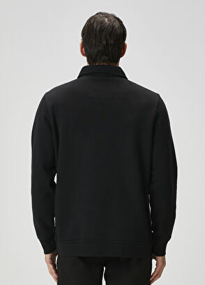 Beymen Club Siyah Polo Yaka Sweatshirt - 5