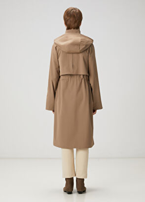 Beymen Club Beige Hooded Overcoat - 5