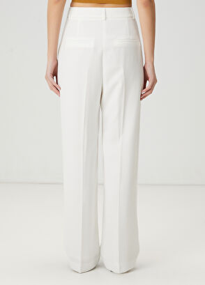 Beymen Club Kırık Beyaz Pileli Palazzo Pantolon - 5