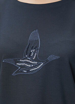 Beymen Club Navy Blue Seamless Logo Embroidered T-Shirt - 5