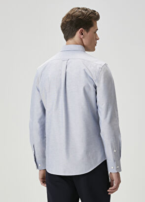 Beymen Club Comfort Fit Indigo Oxford Gömlek - 6