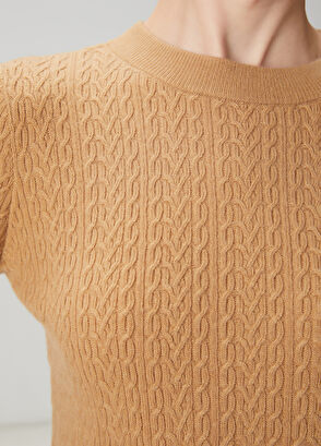 Beymen Club Camel Saç Örgülü Yün Triko - 6