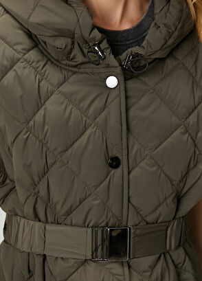 Beymen Club Khaki Hooded Quilted Vest - 6