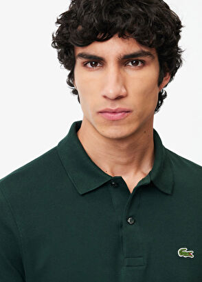 Lacoste L.12.12 Yeşil Polo Yaka Slim Fit Uzun Kollu Erkek Triko T-shirt - 5