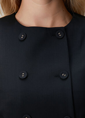 Network Siyah Yün Elbise - 6