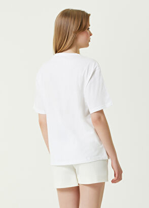 Beymen Club Off-White Crew Neck Graphic Print T-shirt - 5