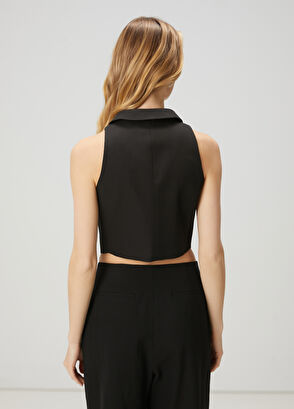 Beymen Club Black Linen Vest - 5