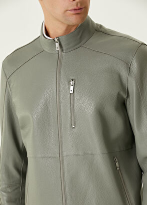 Beymen Club Green Leather Jacket - 6
