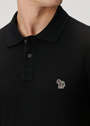 PS by Paul Smith Black Polo Organic Cotton T-Shirt - 5