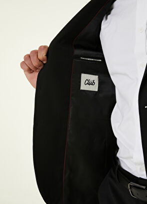 Beymen Club Drop 6 Siyah Klasik İnce Yün Takım Elbise - 10