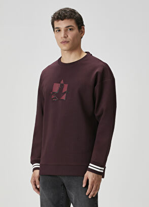 Beymen Club Bordo Logo Baskılı Sweatshirt - 3