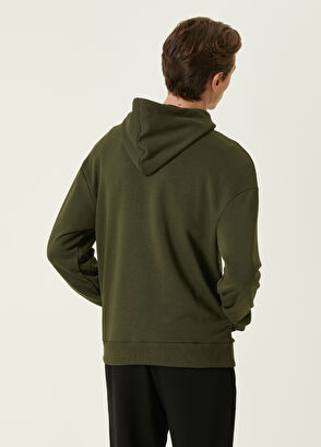 Beymen Club Haki Kapüşonlu Logolu Sweatshirt - 4