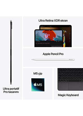 Apple iPad Pro M5 Wi-Fi 256GB 11" Standart Cam Gümüş Tablet MDWL4TU/A - 5