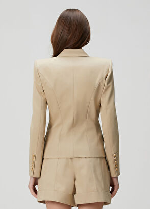 Balmain Bej Kruvaze Ceket - 4