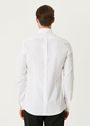 Dolce&Gabbana Beyaz Poplin Smokin Gömleği - 4
