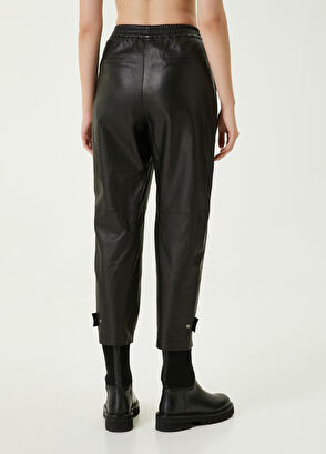 Beymen Club Siyah Apoletli Deri Pantolon - 5