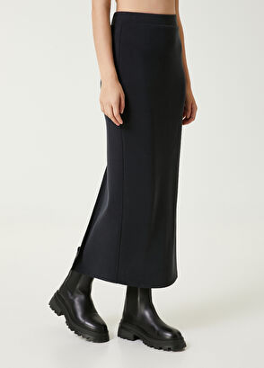 Black Midi Skirt Beymen Club Black Midi Skirt - 3