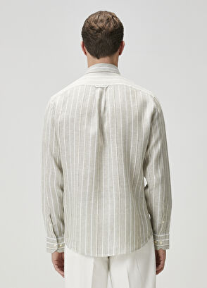 Beymen Club Striped Linen Shirt - 5