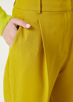 Beymen Club Sarı Pileli Pantolon - 4