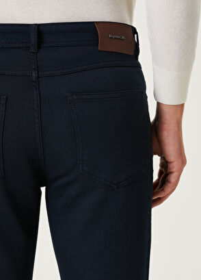 Beymen Club Slim Fit Navy Blue Extra Stretch Non Denim Pants - 5