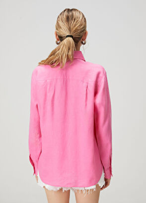 Beymen Club Pink Linen Shirt - 5