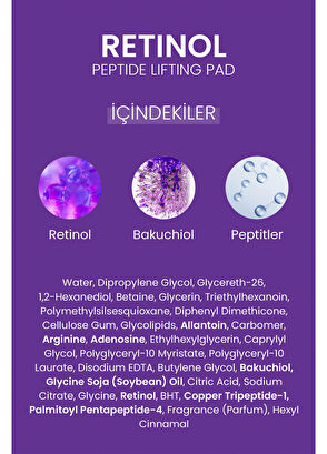 Dermal Retinol Peptide Kırışıklık Önleyici Onarıcı ve Sıkılaştırıcı 20'li Bakım Pedi - 8
