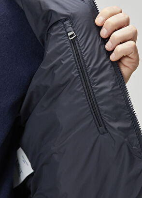 Moncler Navy Blue Hooded Puff Coat - 6