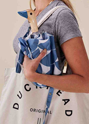 Duckhead Original Duck Moon Açık Mavi Denim Kompakt Şemsiye - 6