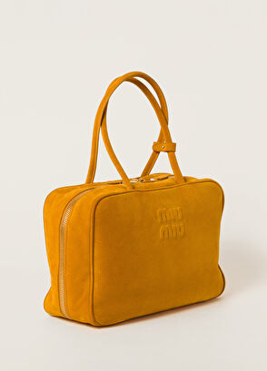 Miu Miu Kahverengi Süet Beau Kadın El Çantası - 5