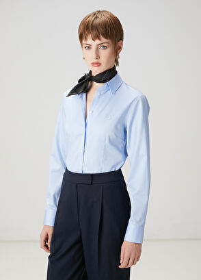 Beymen Club Mavi Non-Iron Slim Fit Gömlek - 4