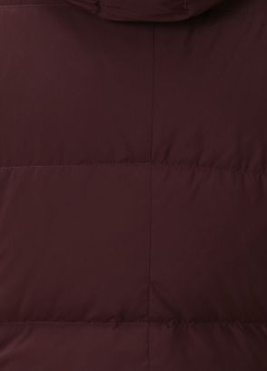 Brunello Cucinelli Burgundy Hooded Puff Vest - 6