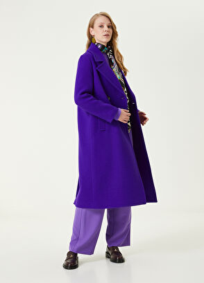 Beymen Club Mor Kelebek Yaka Kruvaze Kaşe Palto - 5