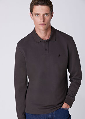 Beymen Club Comfort Fit Koyu Kahverengi Polo Pike Sweatshirt - 6