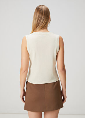 Beymen Club Krem Basic Kaşmir Süveter - 5