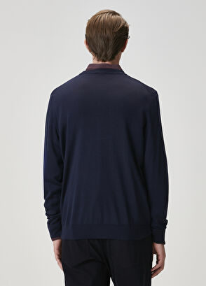Beymen Club Navy Blue Basic Wool Sweater - 5