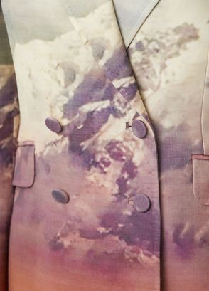 Gabriela Hearst Baskılı Kruvaze Yün Blazer - 5
