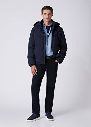 Beymen Club Navy Blue Hooded Puff Coat - 3